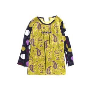 Girl Zaza Za Couture Purple Green Polka Dot Paisley Tunic Swing Top Size 4